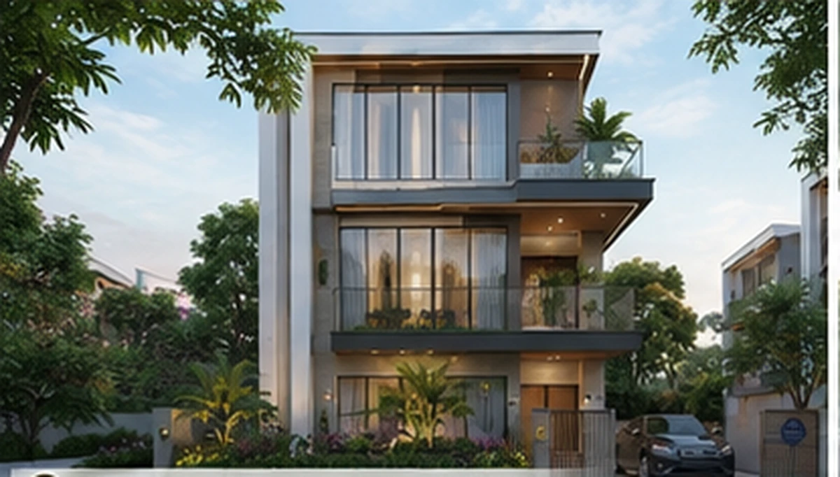 Single Villa – Front Elevation
