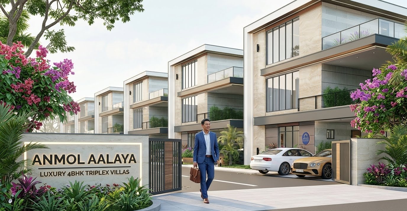 Entrance view of Anmol Aalaya luxury villas
